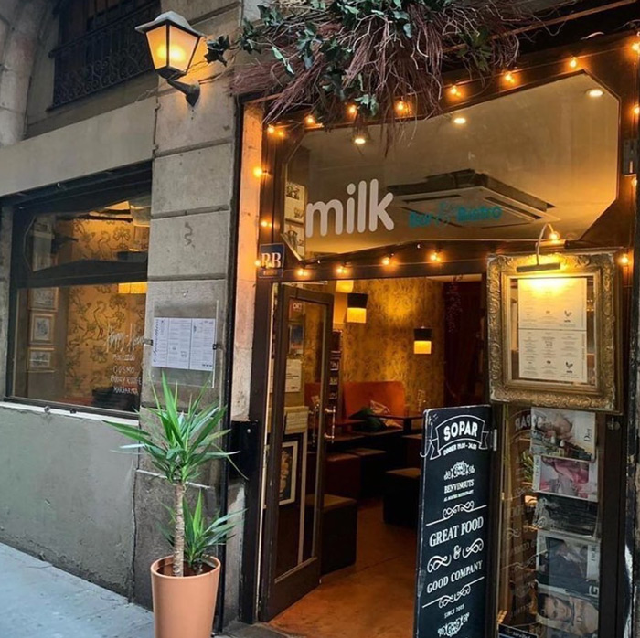 Milk. Bar & Bistro. Gignas 21 Barcelona 08002 Spain